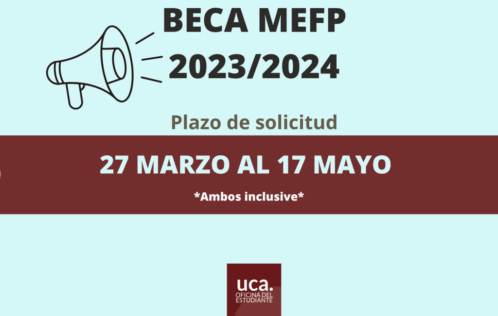 IMG Plazo solicitud BECA MEFP 2023/2024