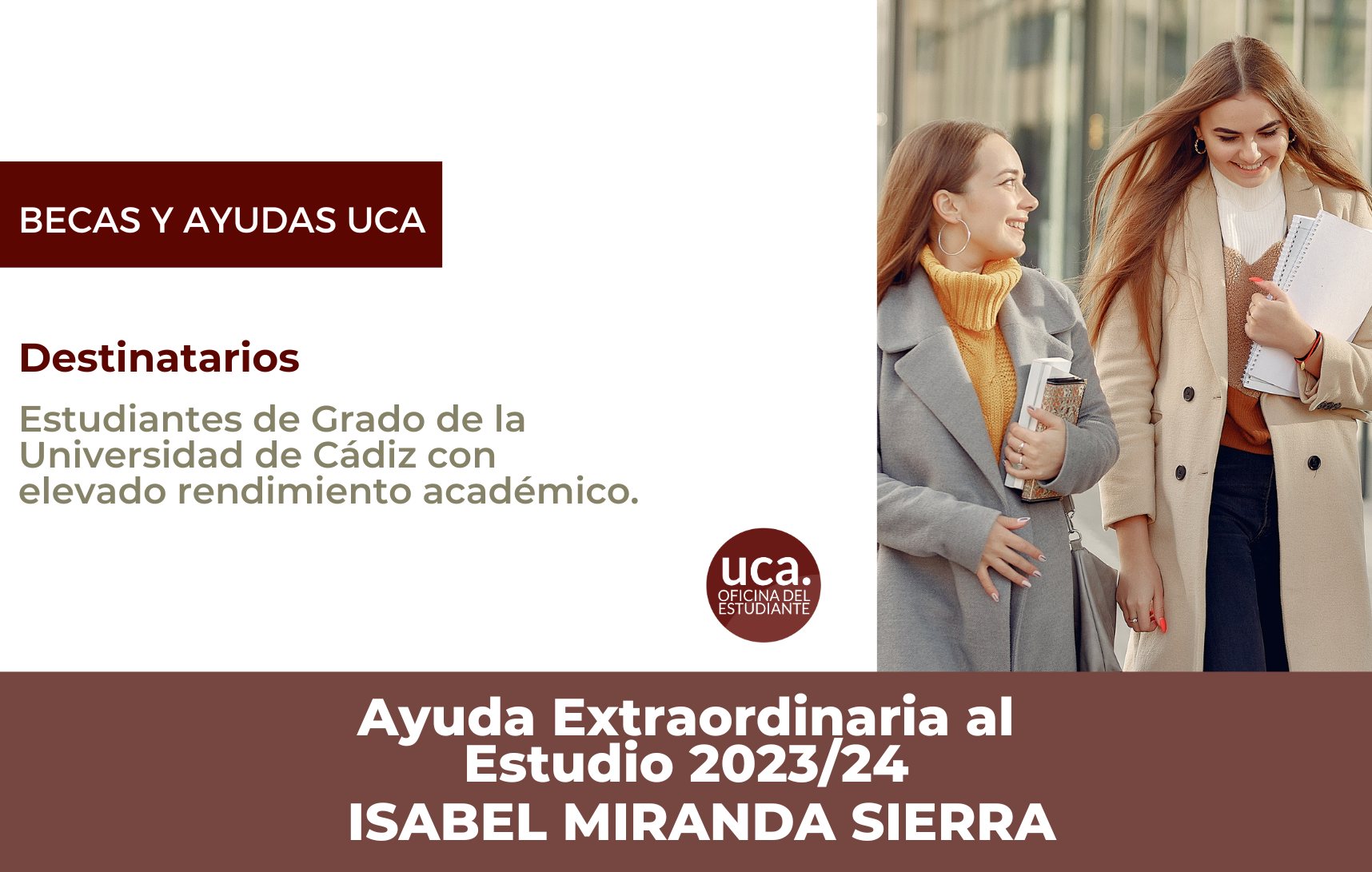 Ayuda Extraordinaria al Estudio Isabel Miranda Sierra 2023-24